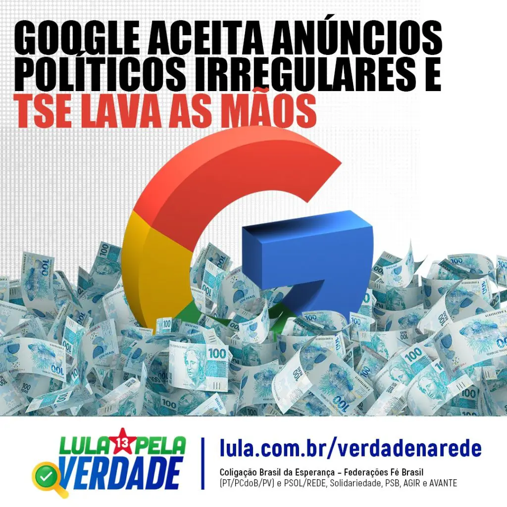 google aceita anúncios políticos irregulares