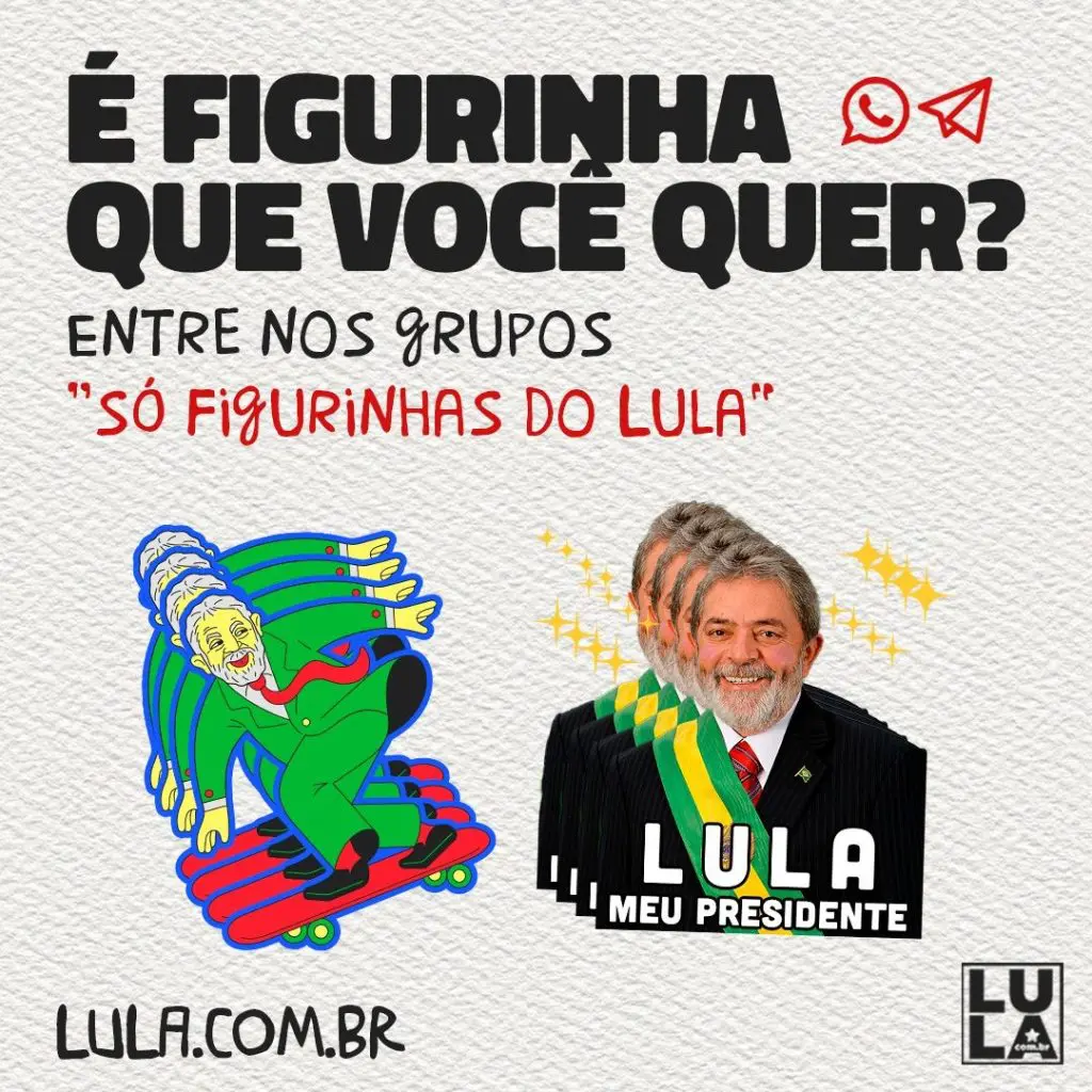 grupos de figurinhas do Lula no Zap