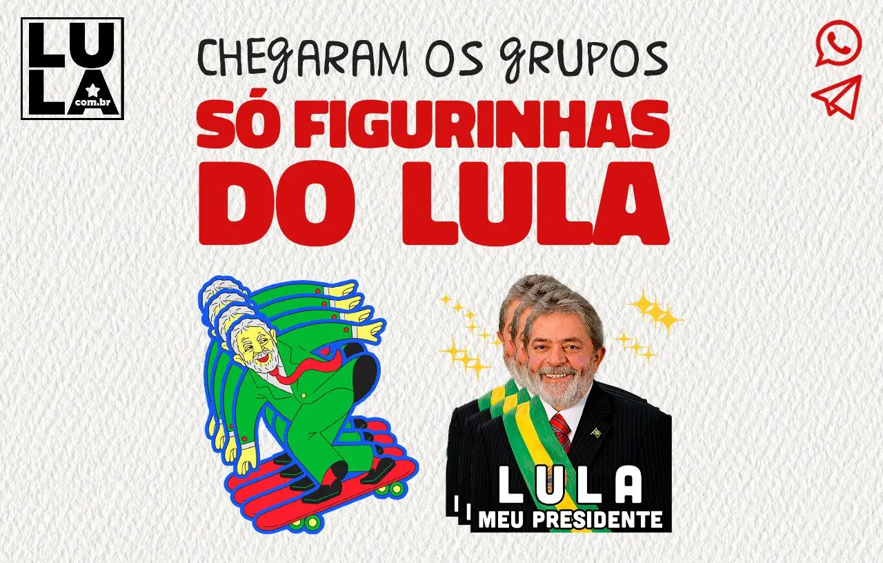Você pediu, a gente fez! Chegaram os grupos de figurinhas do Lula 13 no Zap!