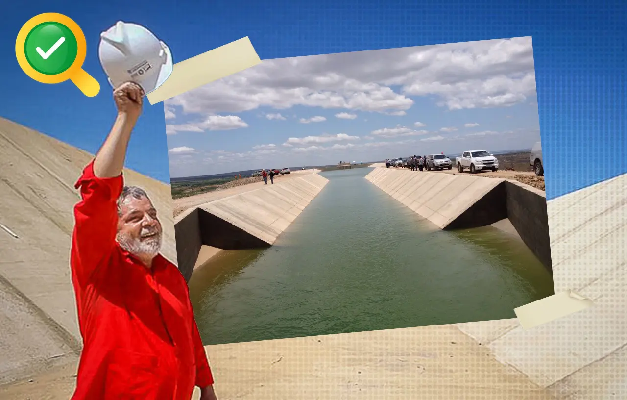 Quem levou água para o sertão nordestino foram Lula e o PT. Não caia em fake!