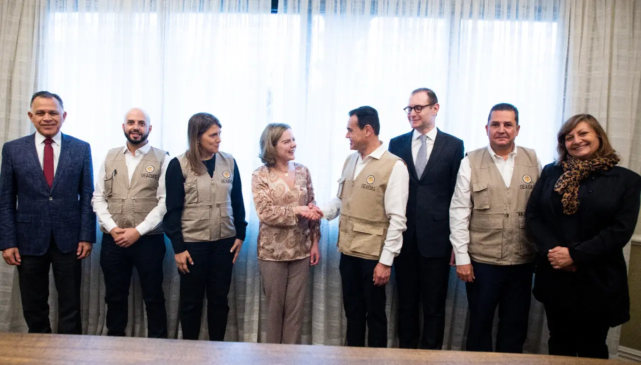 Gleisi Hoffmann recebe missão da OEA de observadores eleitorais