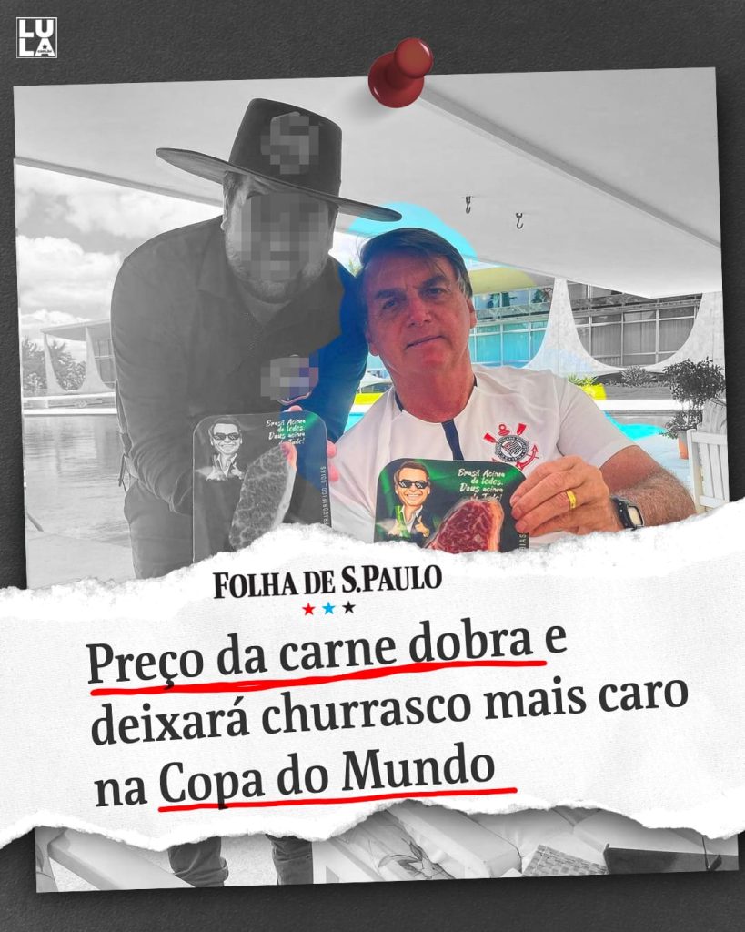 Jair que acabar com alegria da Copa: preço do churrasquinho da carne dobrou