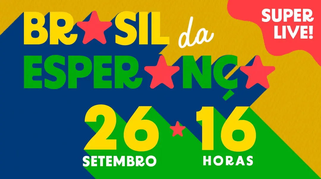 Participe da transmissão do último grande ato Brasil da Esperança com Lula 13 em 26/9