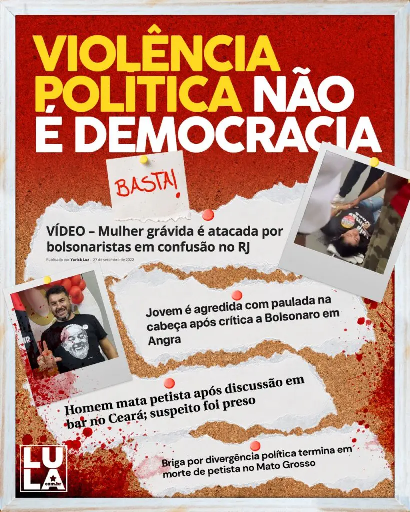 Violência política não é democracia