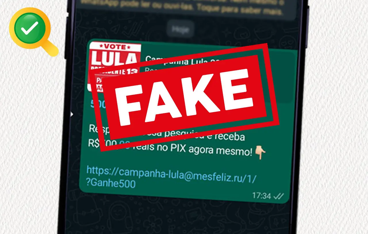 É fake a mensagem “500 no PIX”. Não caia em golpe!