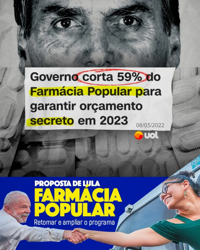 Bolsonaro sem remédio Farmácia Popular