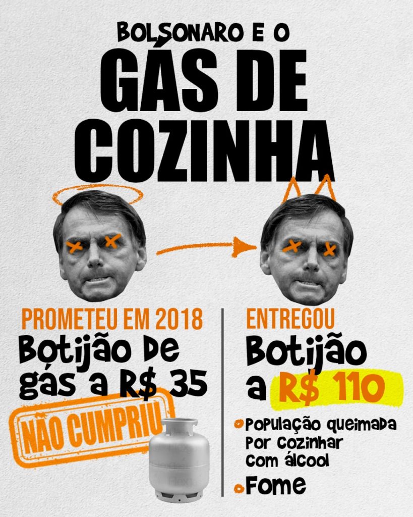 bolsonaro preço botijão gás