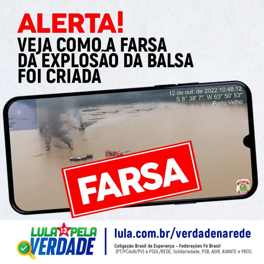 a explosão da balsa é uma farsa