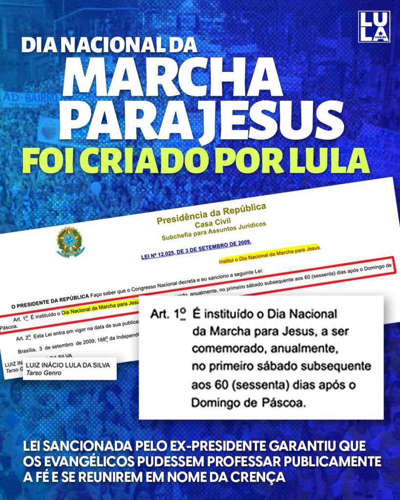 Em 2010, Lula criou Dia Nacional do Evangélico, celebrado em 30 de novembro  - Lula
