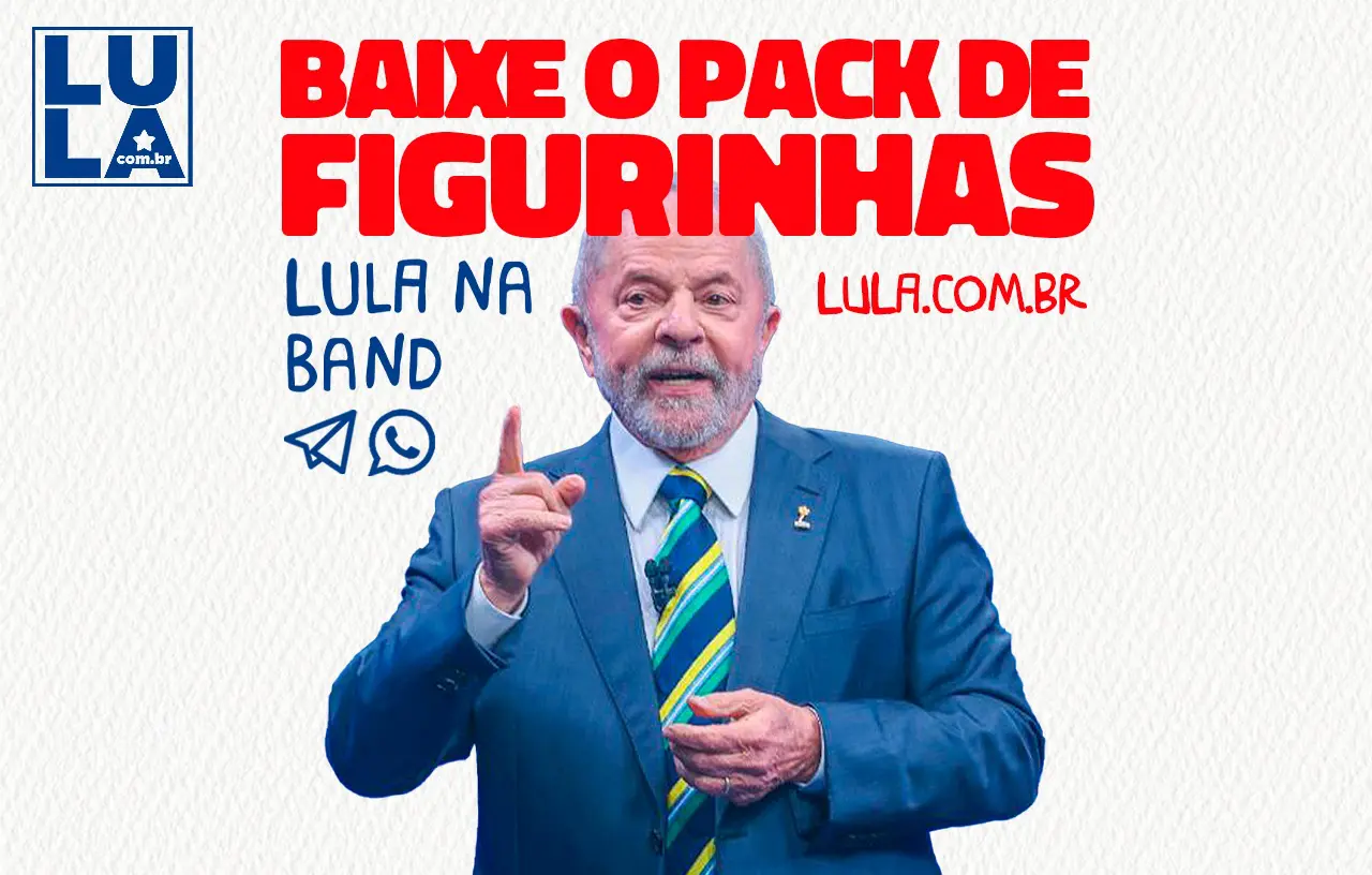 Lula no debate presidencial: Baixe as figurinhas do debate da Band do segundo turno