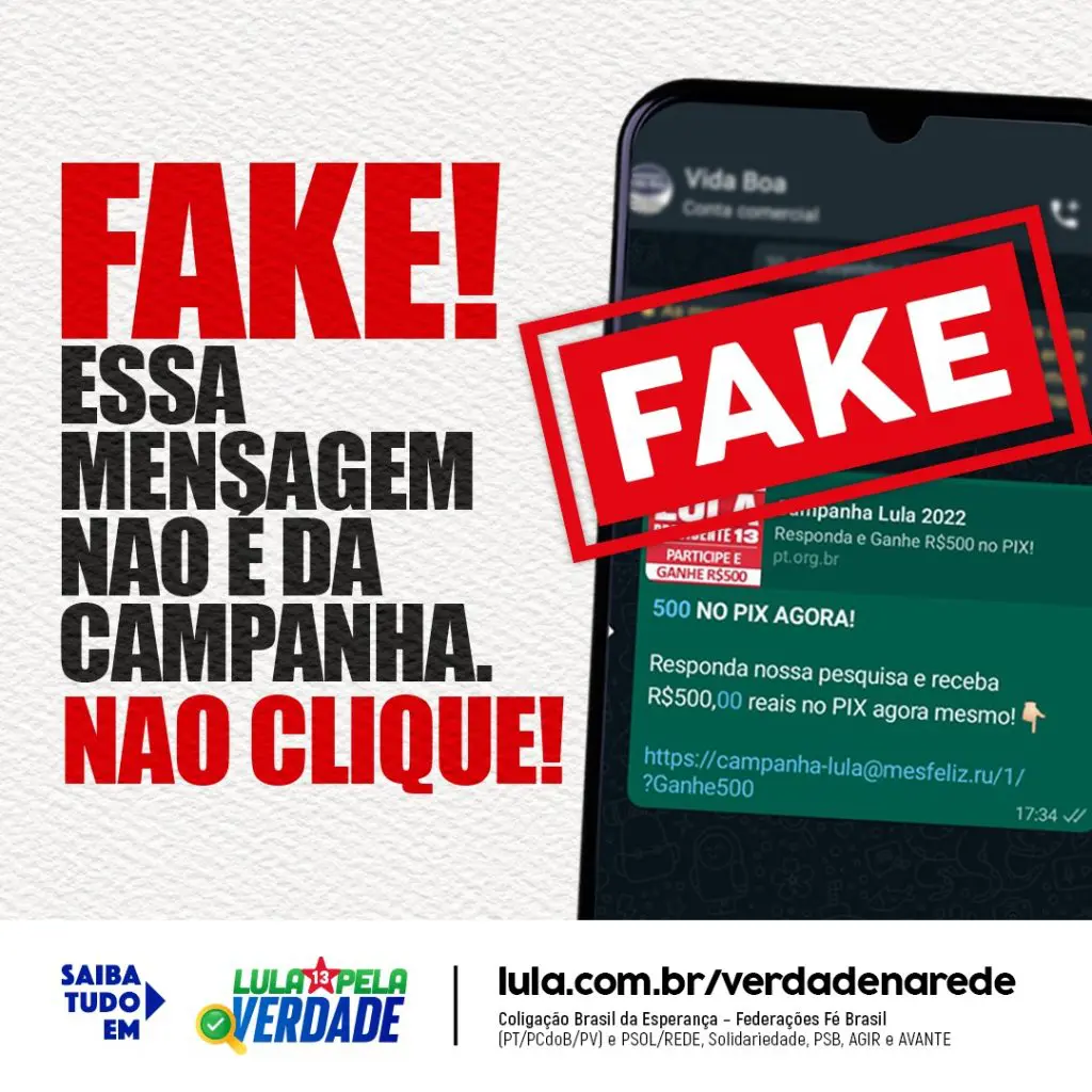 é fake a promessa de 500 no PIX