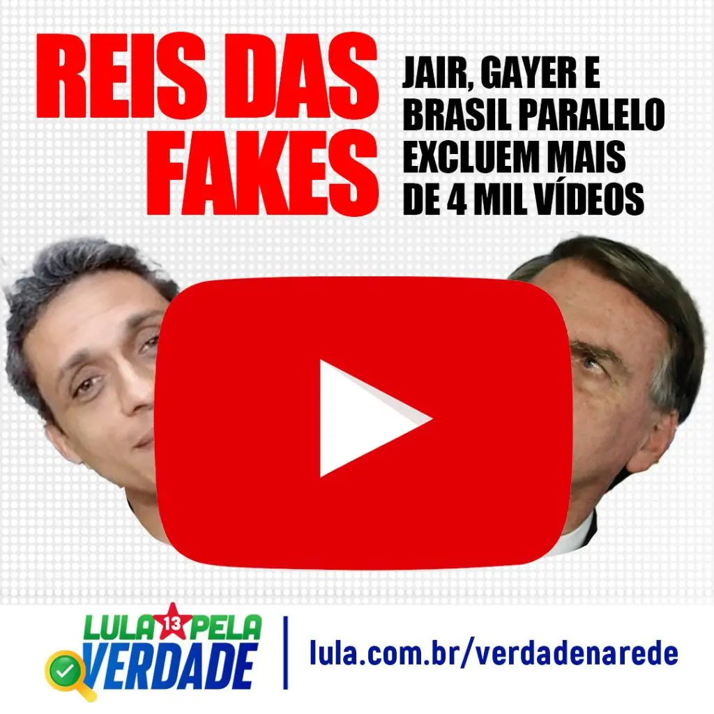 bolsonaristas removem vídeos de mentiras