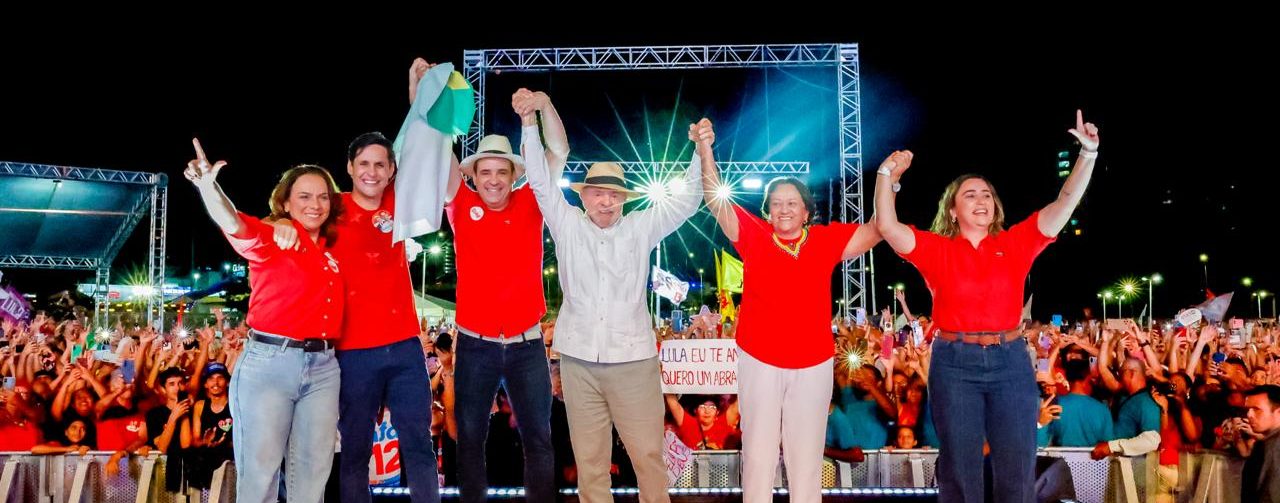 Lula com integrantes da chapa majoritária no Rio Grande do Norte