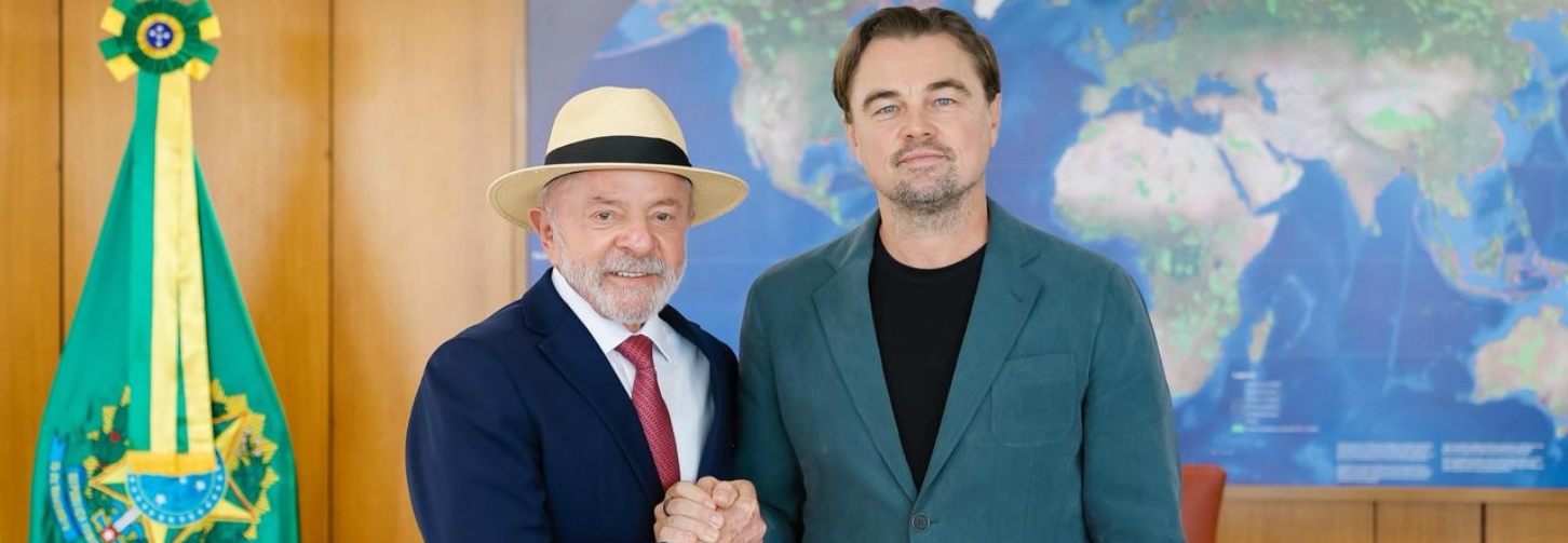 Presidente Lula recebe o ator e ativista Leonardo DiCaprio no Palácio do Planalto