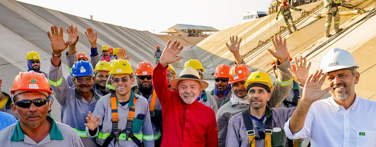 Lula visita às obras do Cinturão das Águas do Ceará